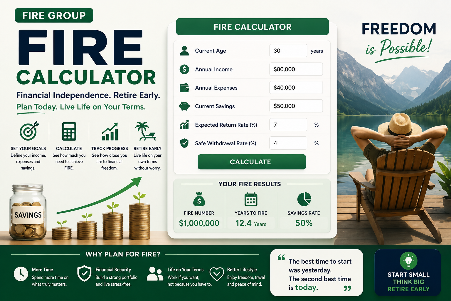 Financial Independence Journey Illustration