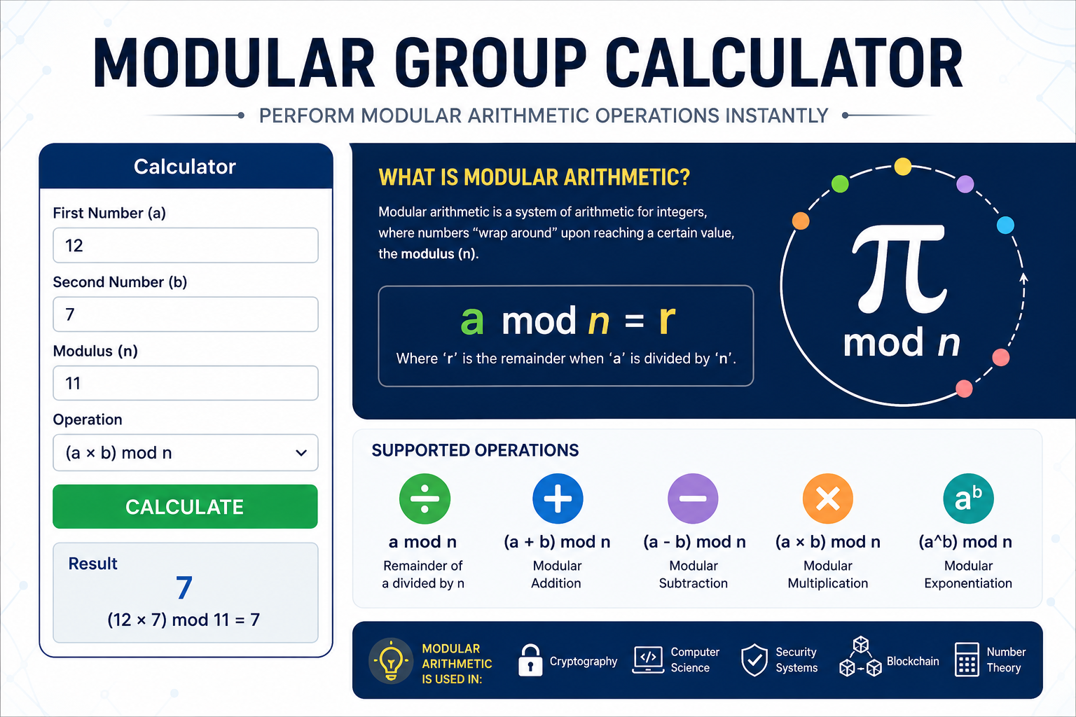 Modular Arithmetic Calculator