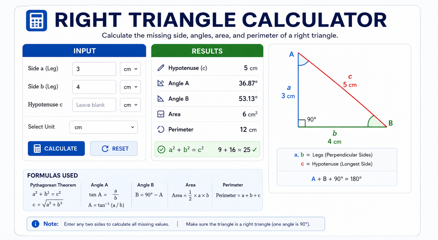 Right Triangle Calculator